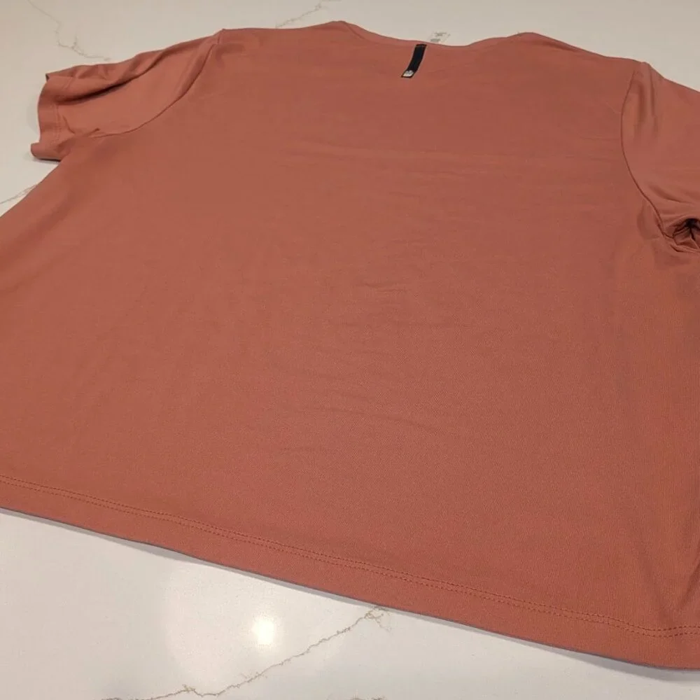 TNF North Face Dune Sky Womens Short Sleeve Light Mahogany TShirt Size L - Picture 3 of 13